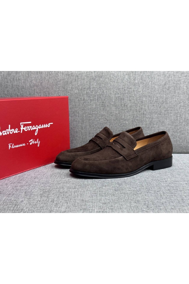 Salvatore Ferragamo Мужские замшевые лоферы