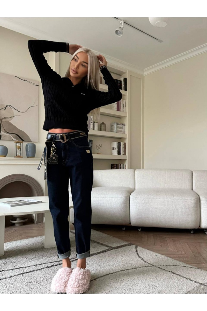 MIU MIU Женские синие джинсы 