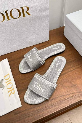 Женские шлепанцы Dway Slide Embroidered Cotton premium