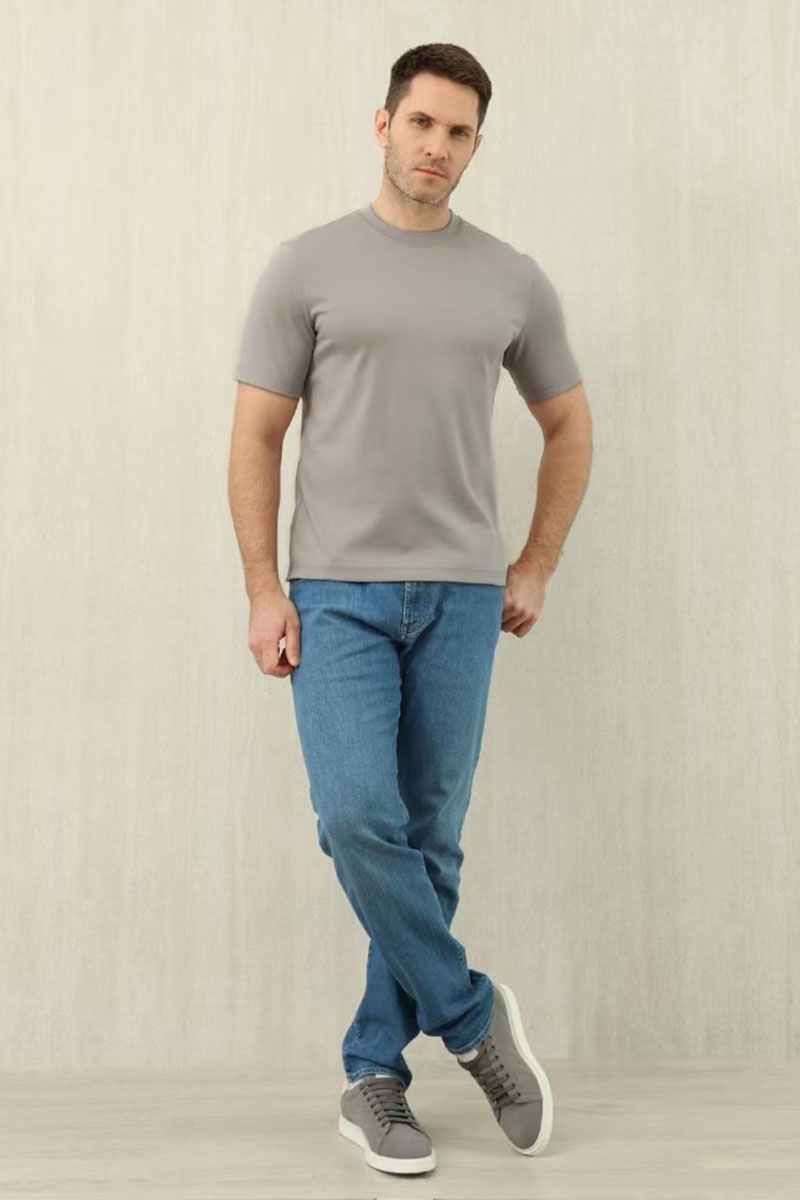 Brunеllо Сuсinеlli Мужская светло-серая футболка premium