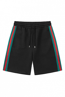 Мужские чёрные шорты GG Jacquard