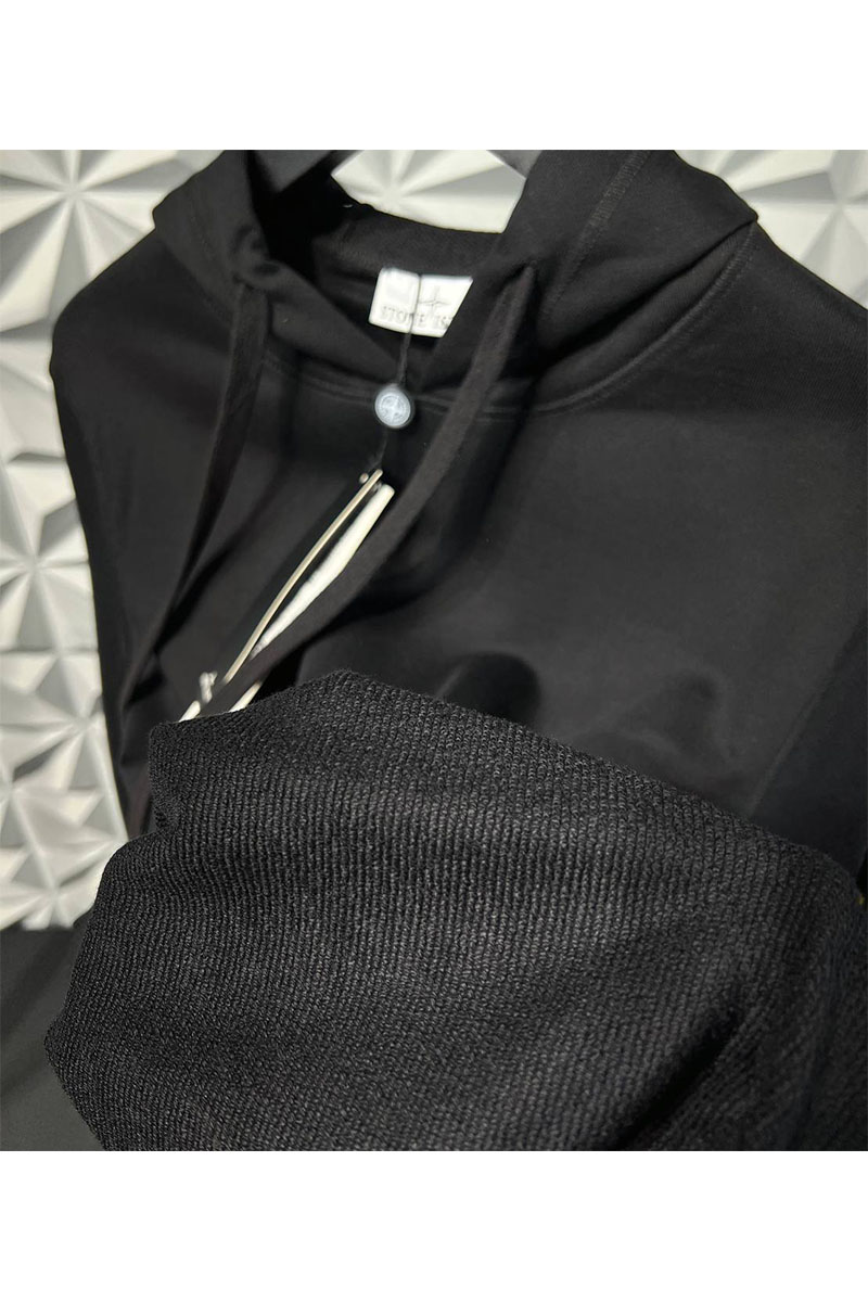 Stone Island Мужское худи голубого цвета Compass-patch