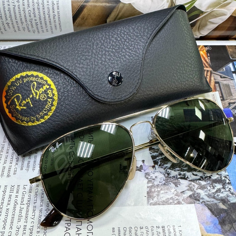 Ray-Ban Солнцезащитные очки Aviator Large Metal - Green