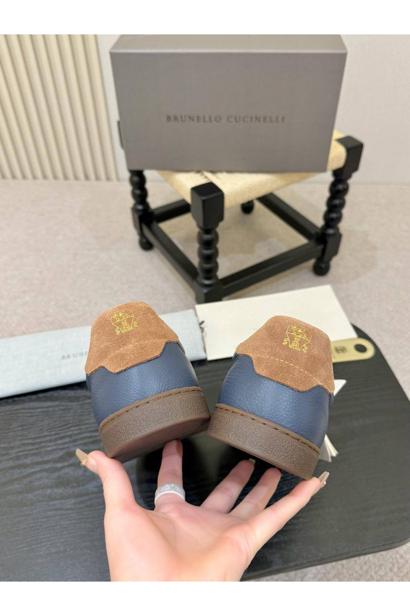 Brunеllо Сuсinеlli Кожаные кроссовки low-top - Blue