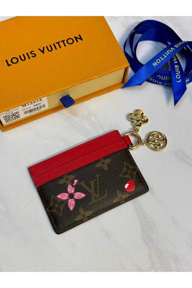 Lоuis Vuittоn Кожаный кардхолдер Charms Vivienne Premium 7.3x0.3x10.2 см
