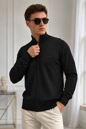 Мужская кофта zip-up - Black