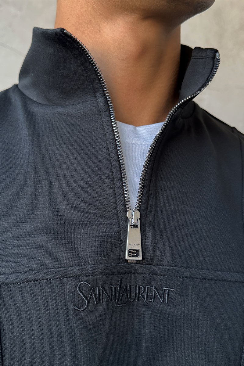 Yves Saint Laurent Чёрная кофта logo-embroidered 