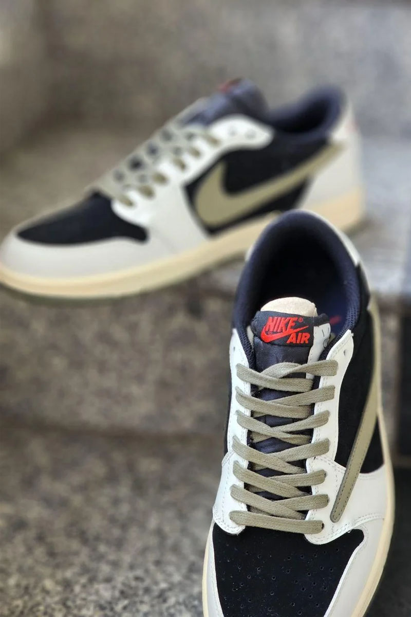 Nike Кроссовки Travis Scott x AJ1 Low OG "Olive"