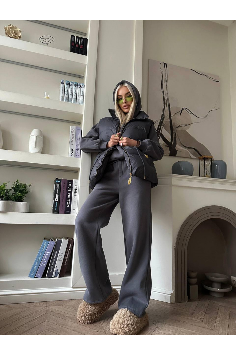 Schiaparelli Женский костюм тройка на флисе premium - Grey