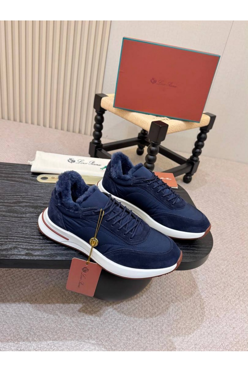 Loro Piana Кроссовки с мехом Week End Walk Evo premium