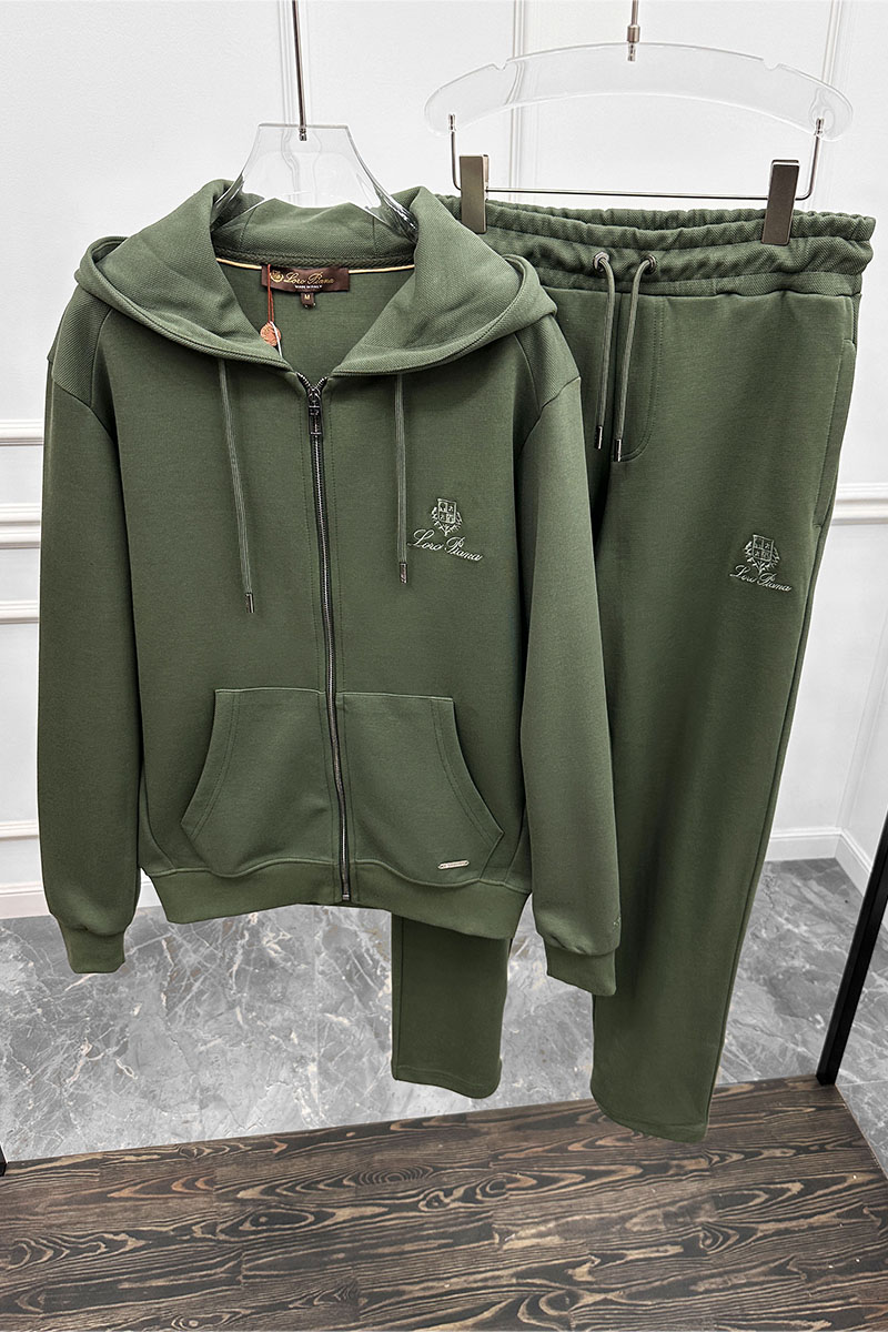 Loro Piana Спортивный костюм logo-embroidered - Green