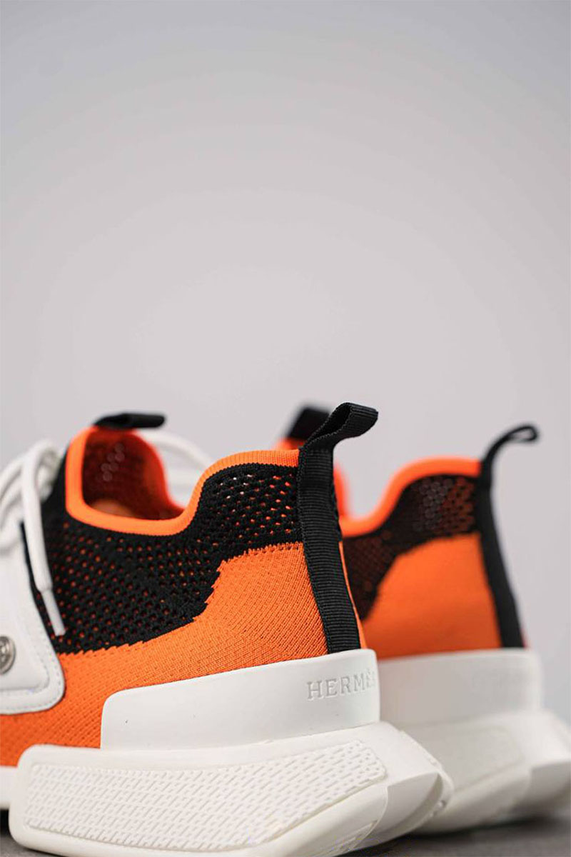 Hermes Мужские текстильные кроссовки Expert - Black / Orange