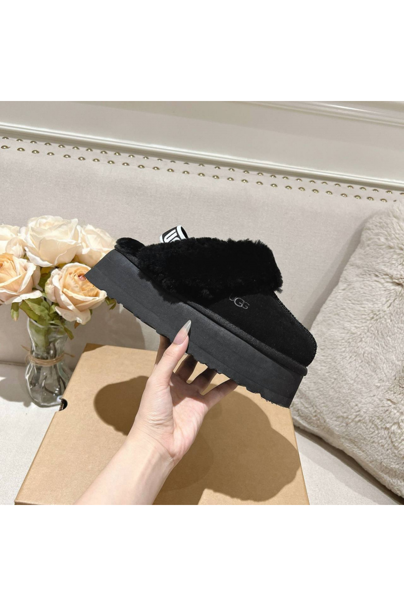 UGG Замшевые женские слиперы с мехом Funkette Platform