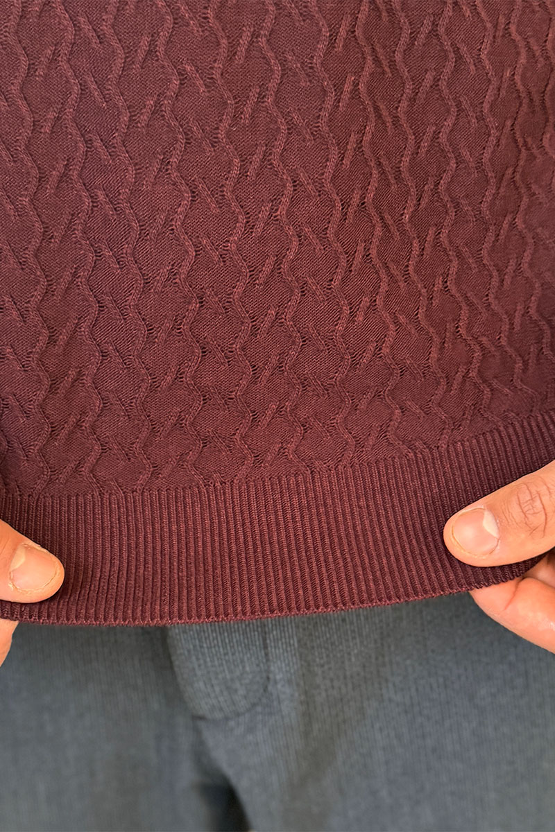 Zilli Поло с длинным рукавом zip-up - Burgundy