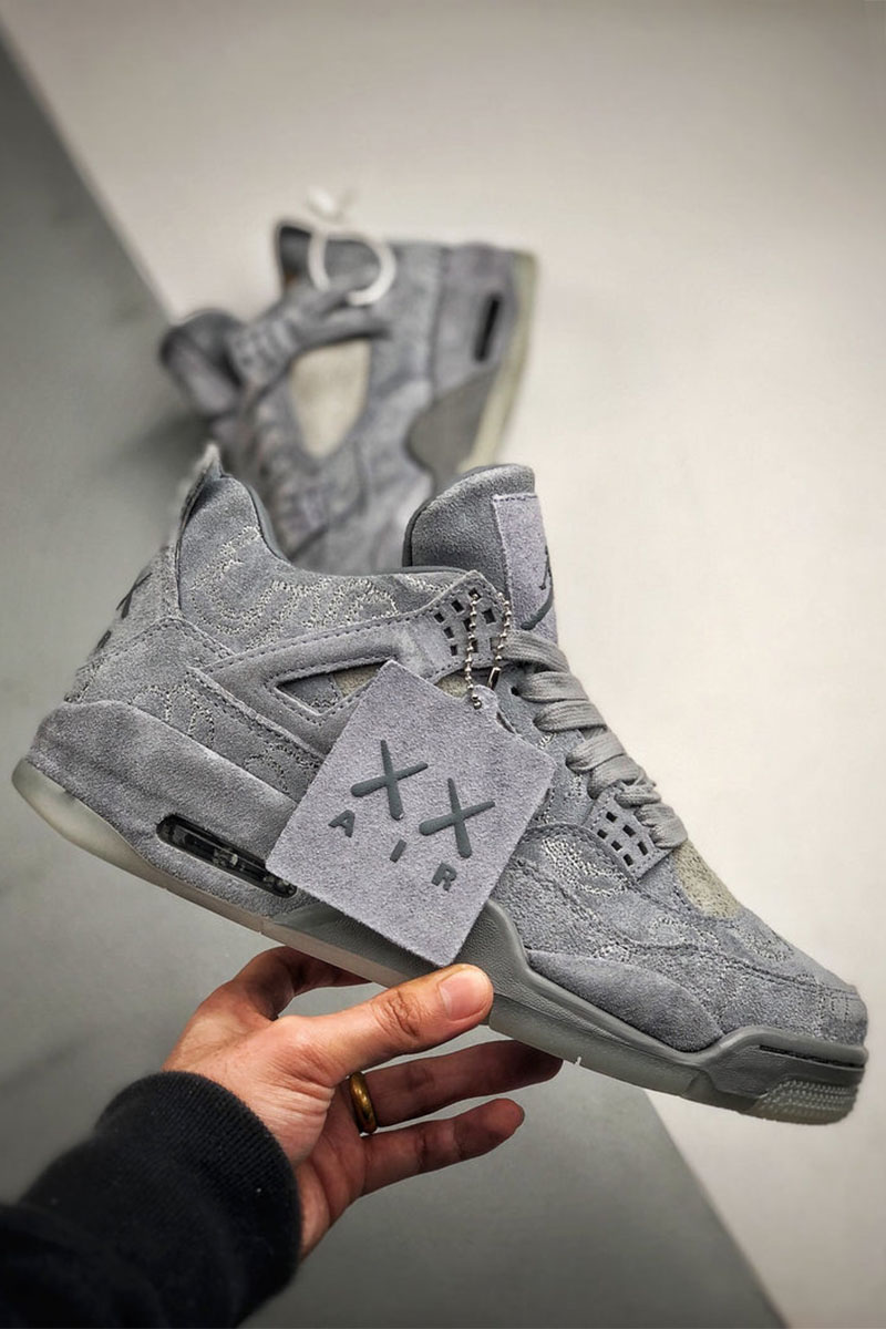 Nike Кроссовки AJ4 Retro x KAWS  - Grey