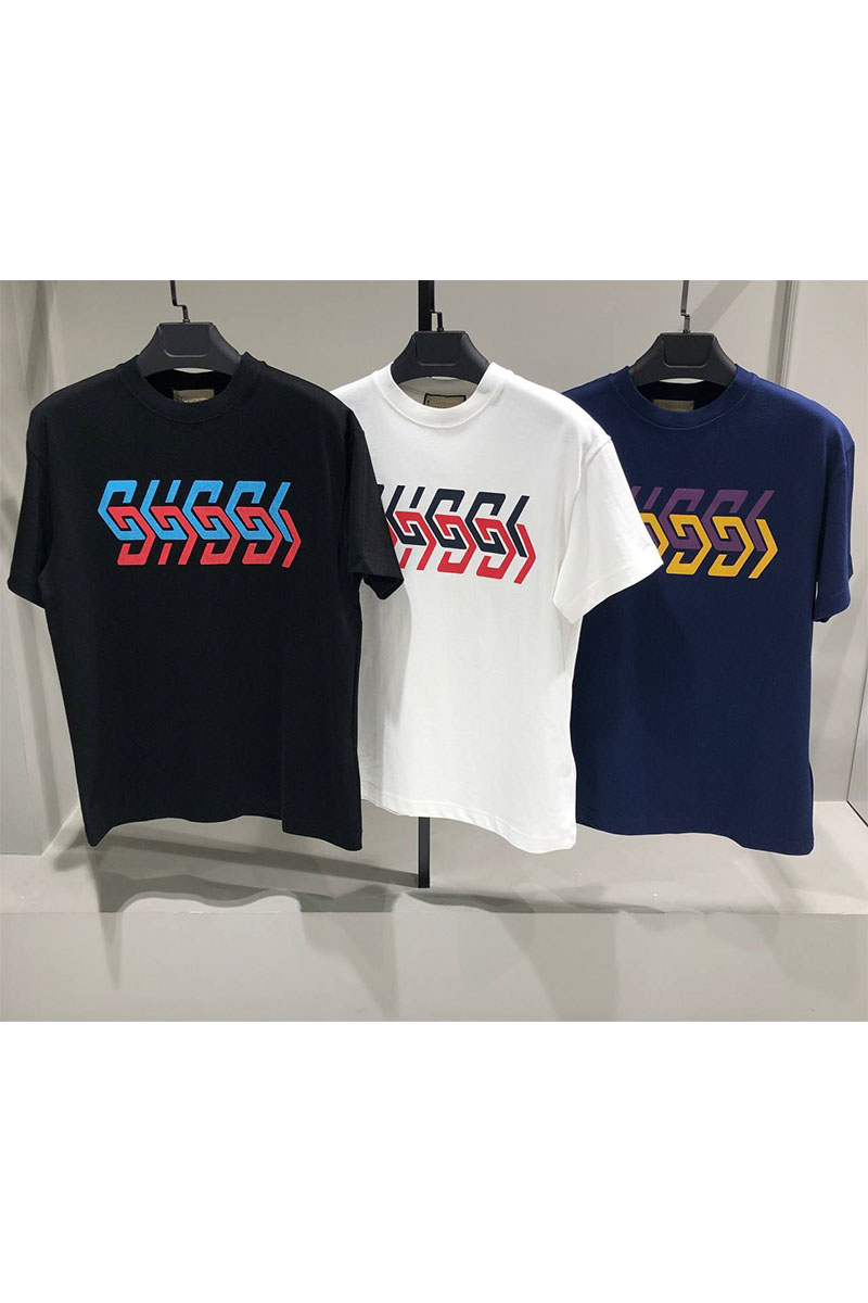 Gucci Белая оверсайз футболка mirror-logo