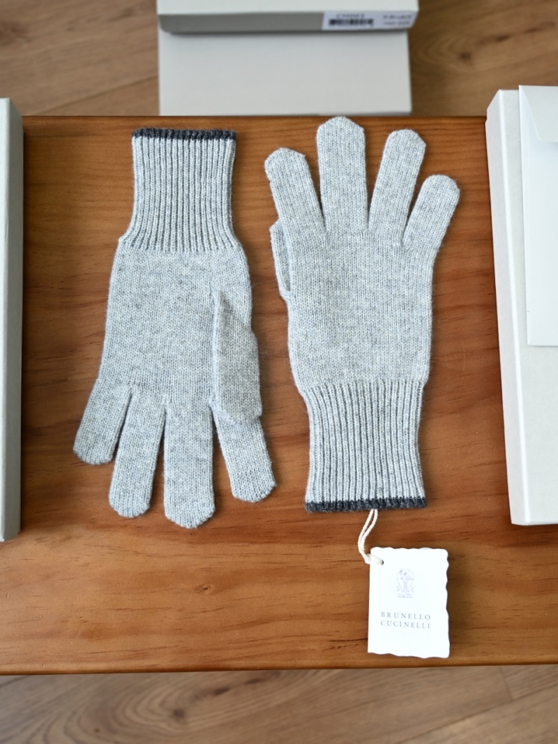 Brunеllо Сuсinеlli Кашемировые перчатки premium - Light Grey