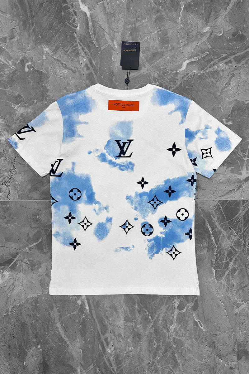 Lоuis Vuittоn Мужская футболка Monogram tie-dye - White