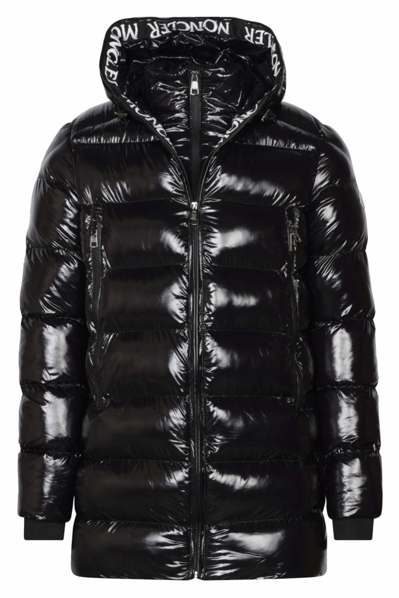 Moncler Утеплённая брендовая парка чёрного цвета