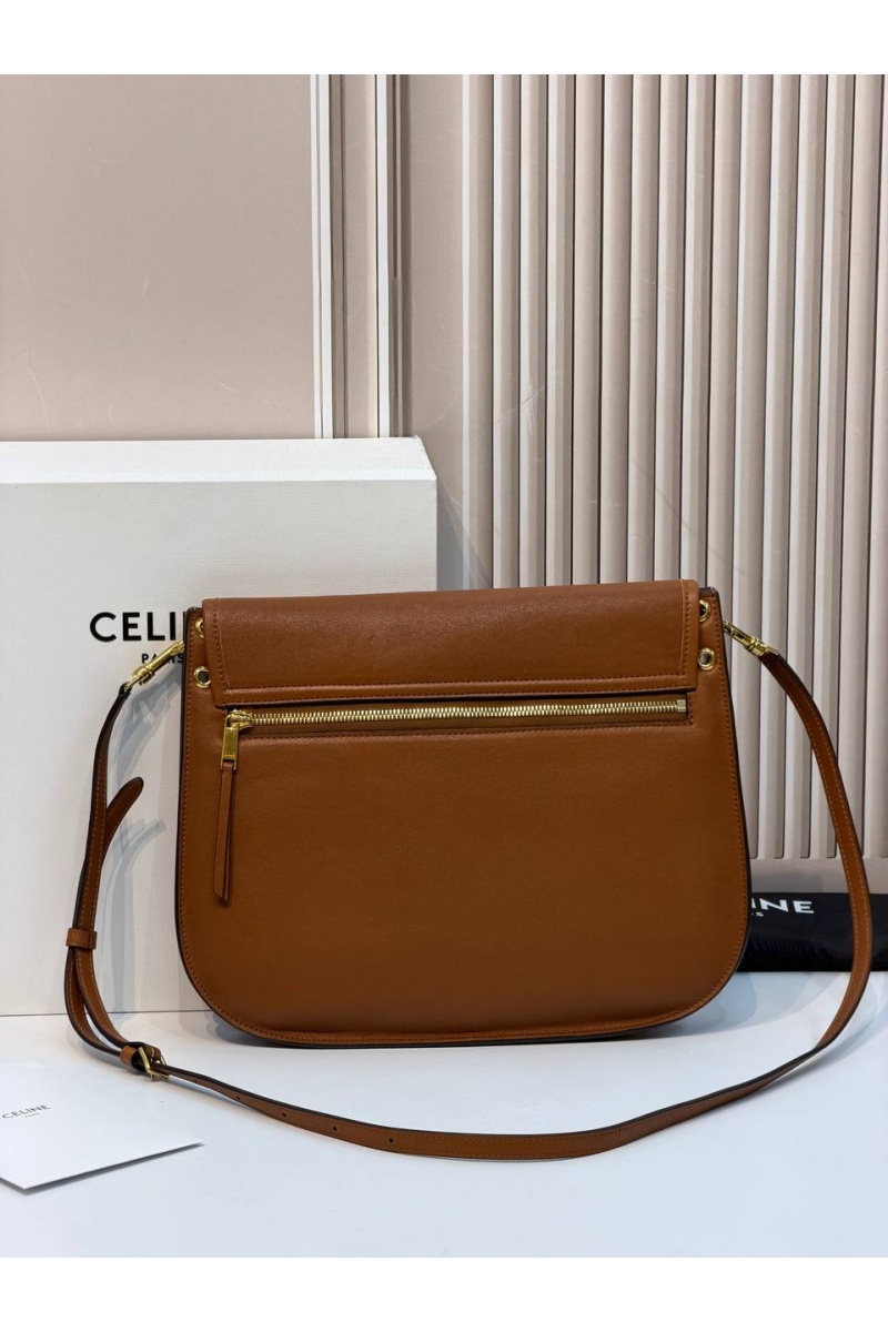Celine Кожаная сумка Soft Triomphe Besace premium 34x25x13 см