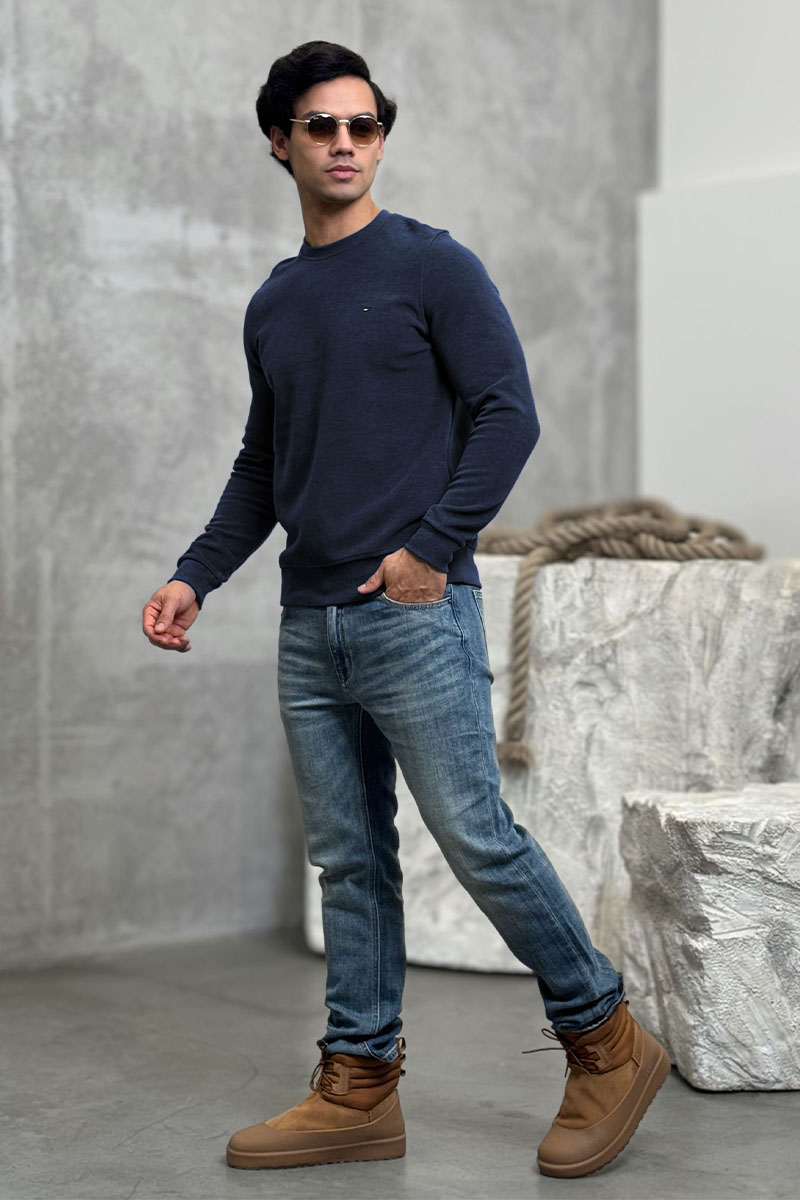 Tommy Hilfiger Мужской свитшот тёмно-синего цвета 