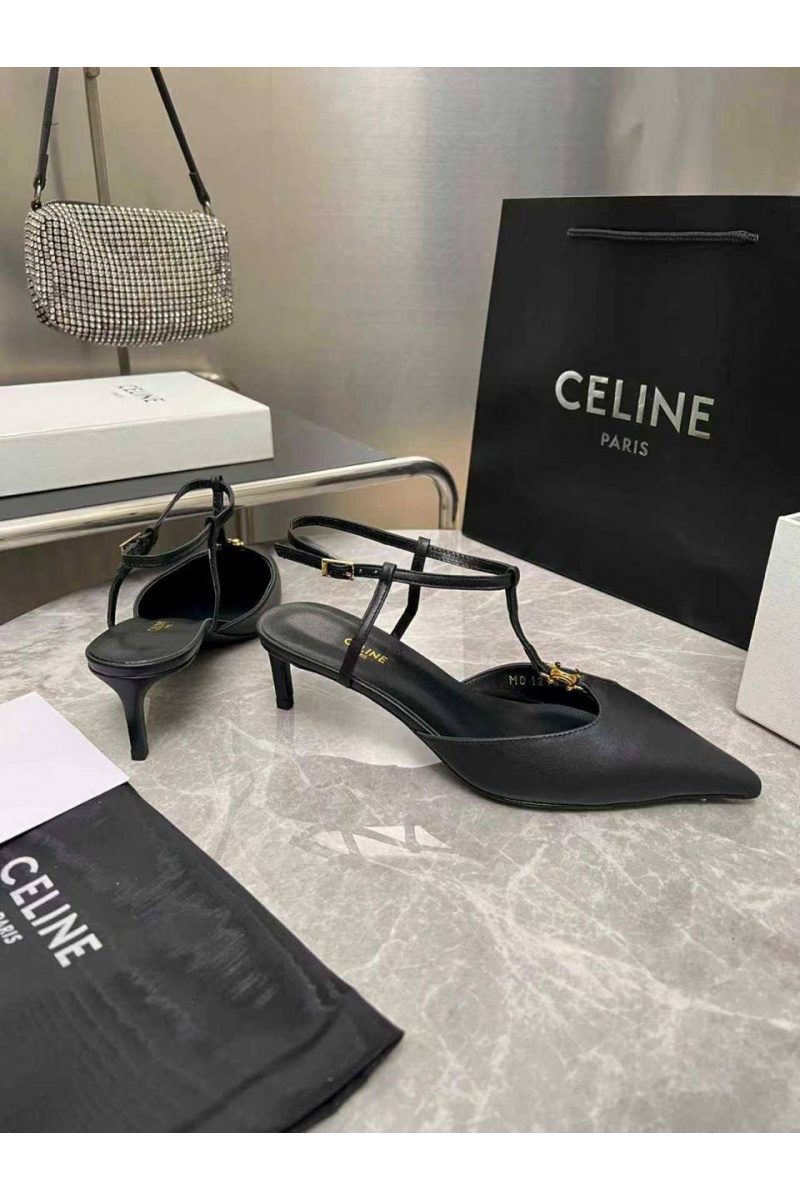 Celine Женские кожаные туфли premium