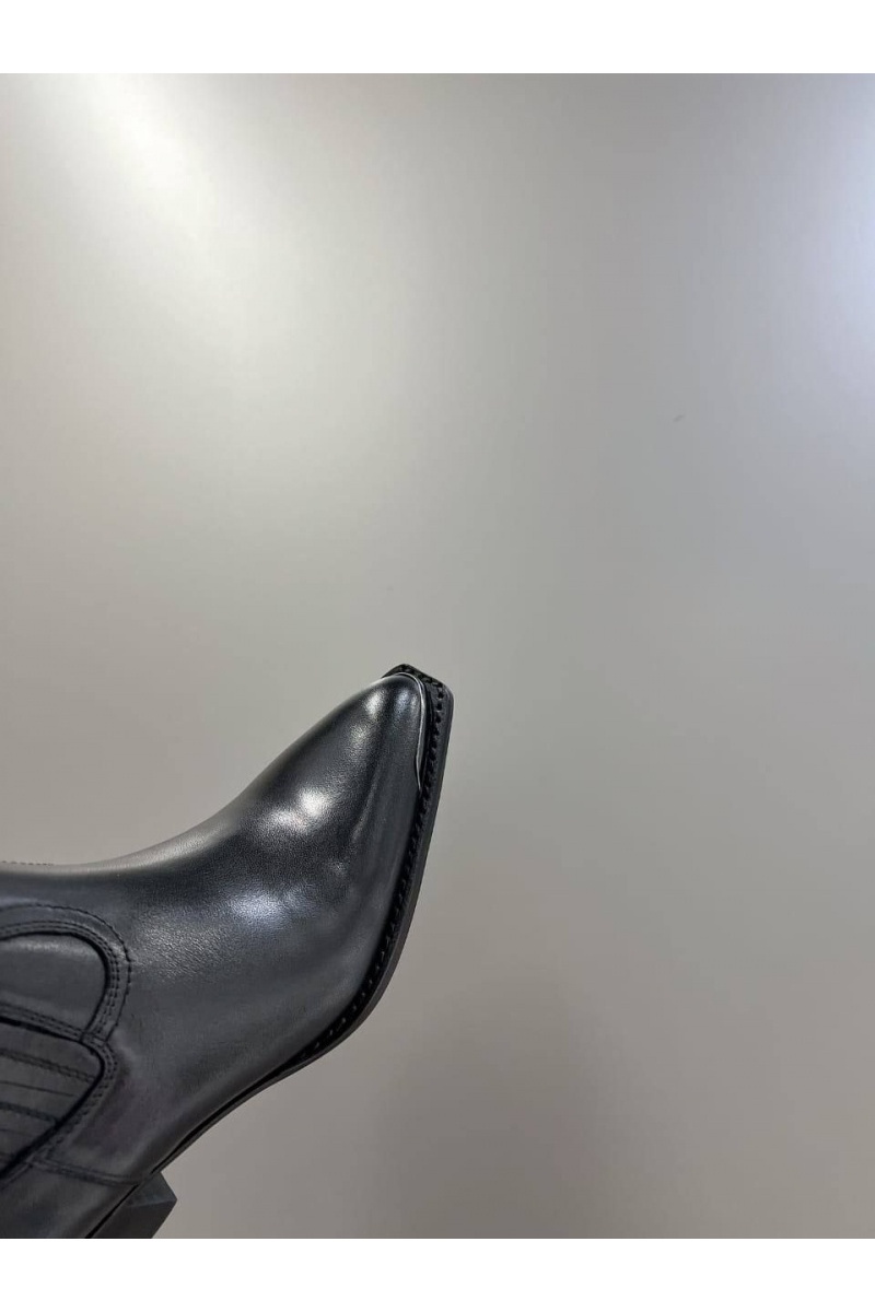 Celine Женские кожаные сапоги Premium - Black