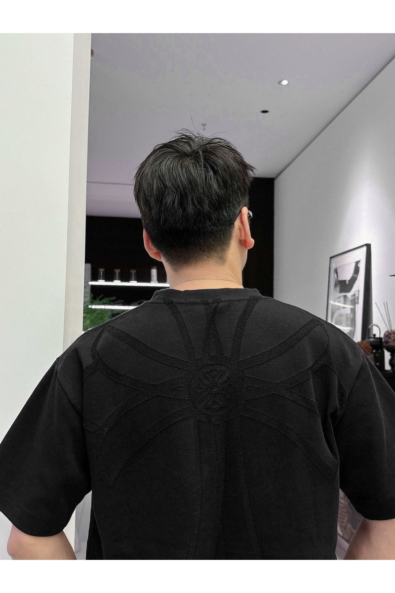 Chrome Hearts Чёрная оверсайз футболка premium