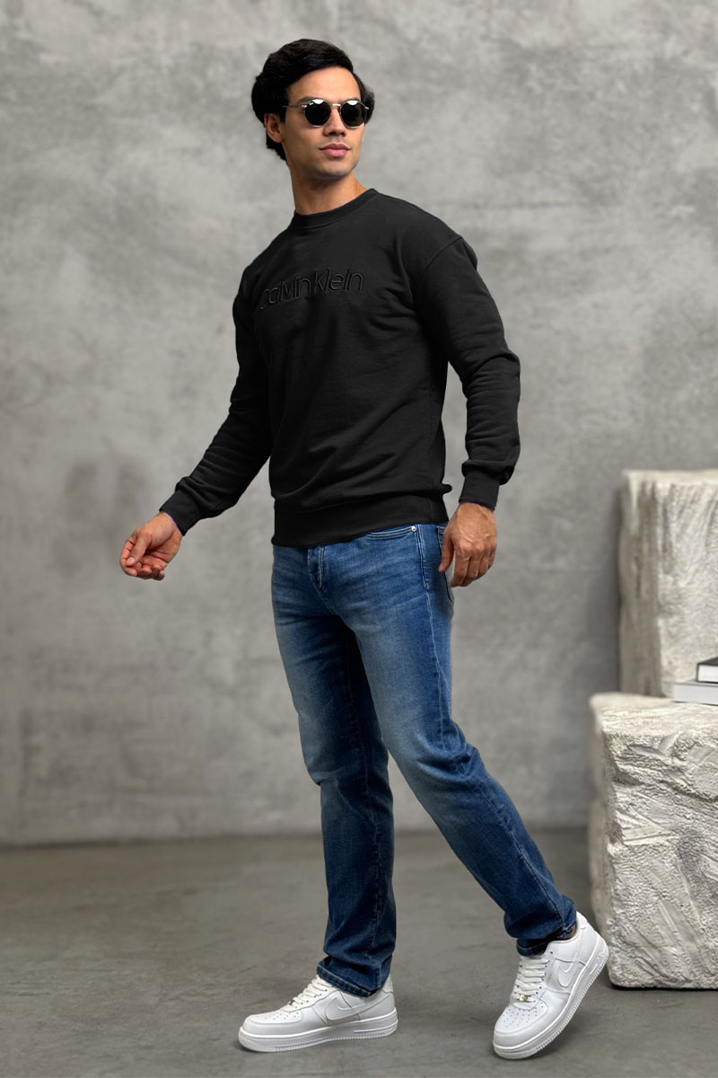 Calvin Klein Свитшот чёрного цвета embroidered-logo