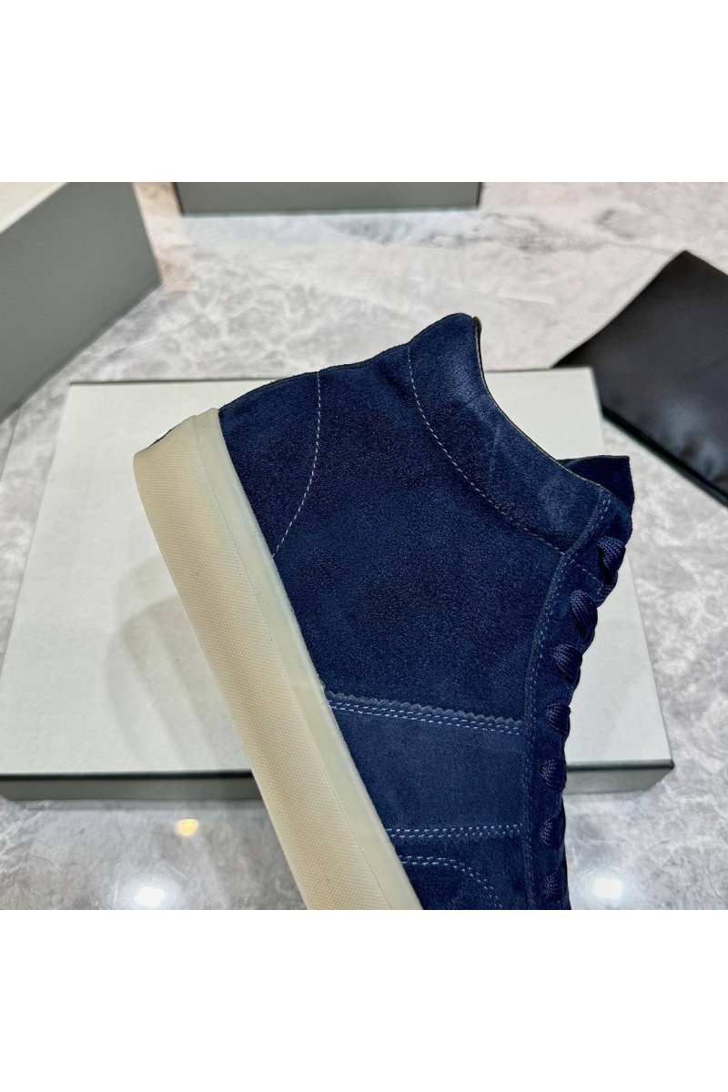 Tom Ford Замшевые кроссовки с мехом high-top - Navy