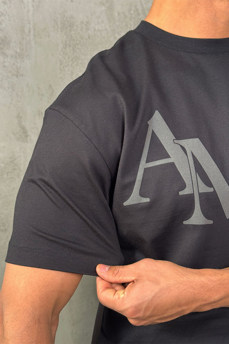 Amiri Футболка чёрного цвета staggered logo