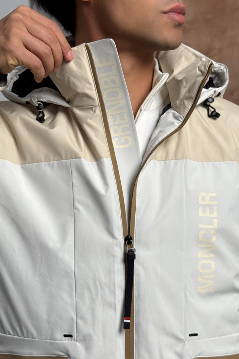 Moncler Пуховик Grenoble Fussen Ski - White / Beige 