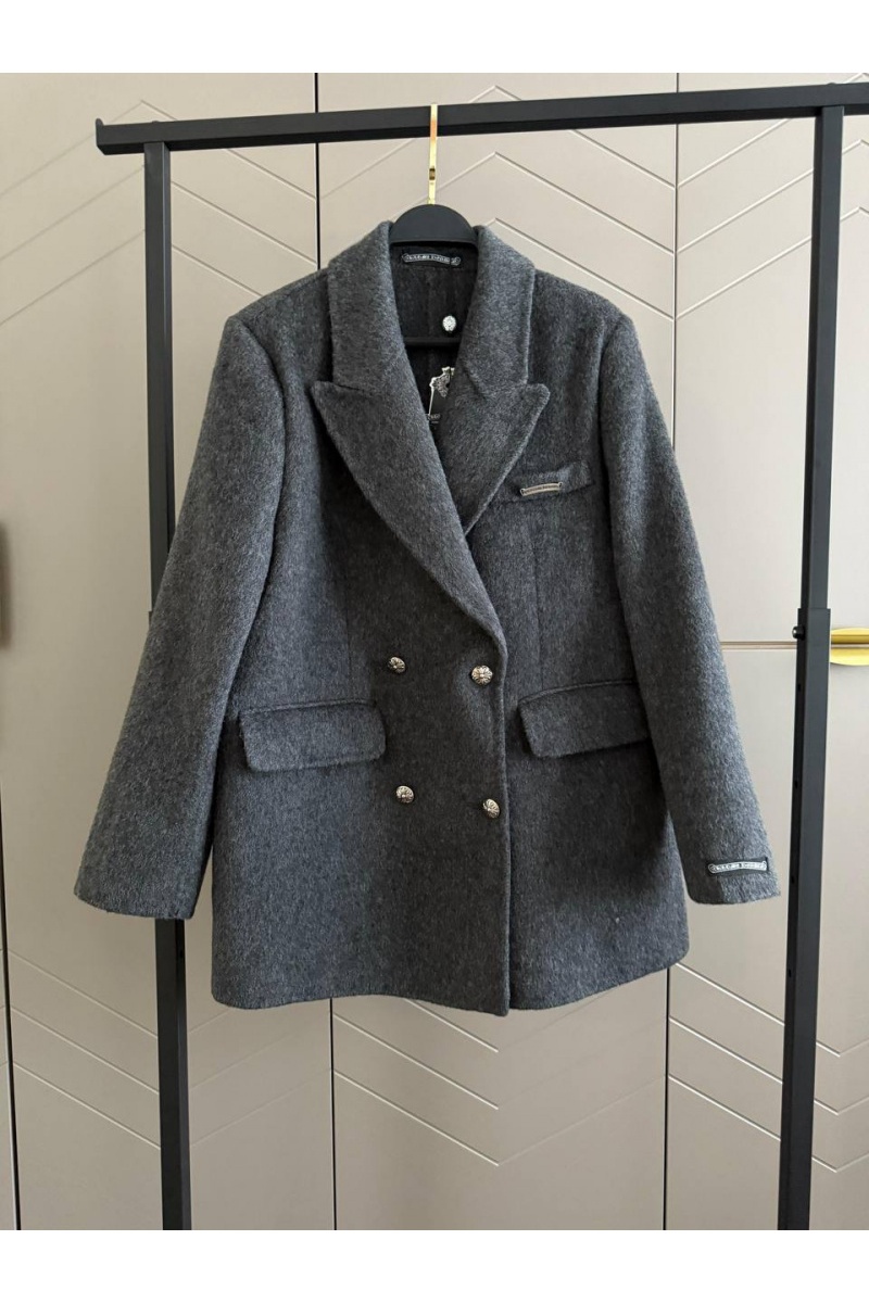 Chrome Hearts Женское шерстяное пальто пиджак Premium - Grey