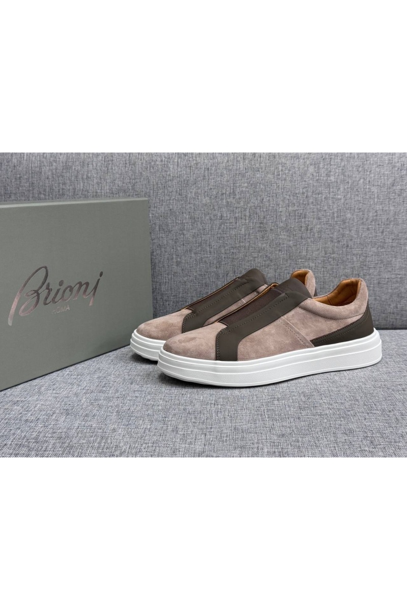 Brioni Мужские комбинированные слипоны 