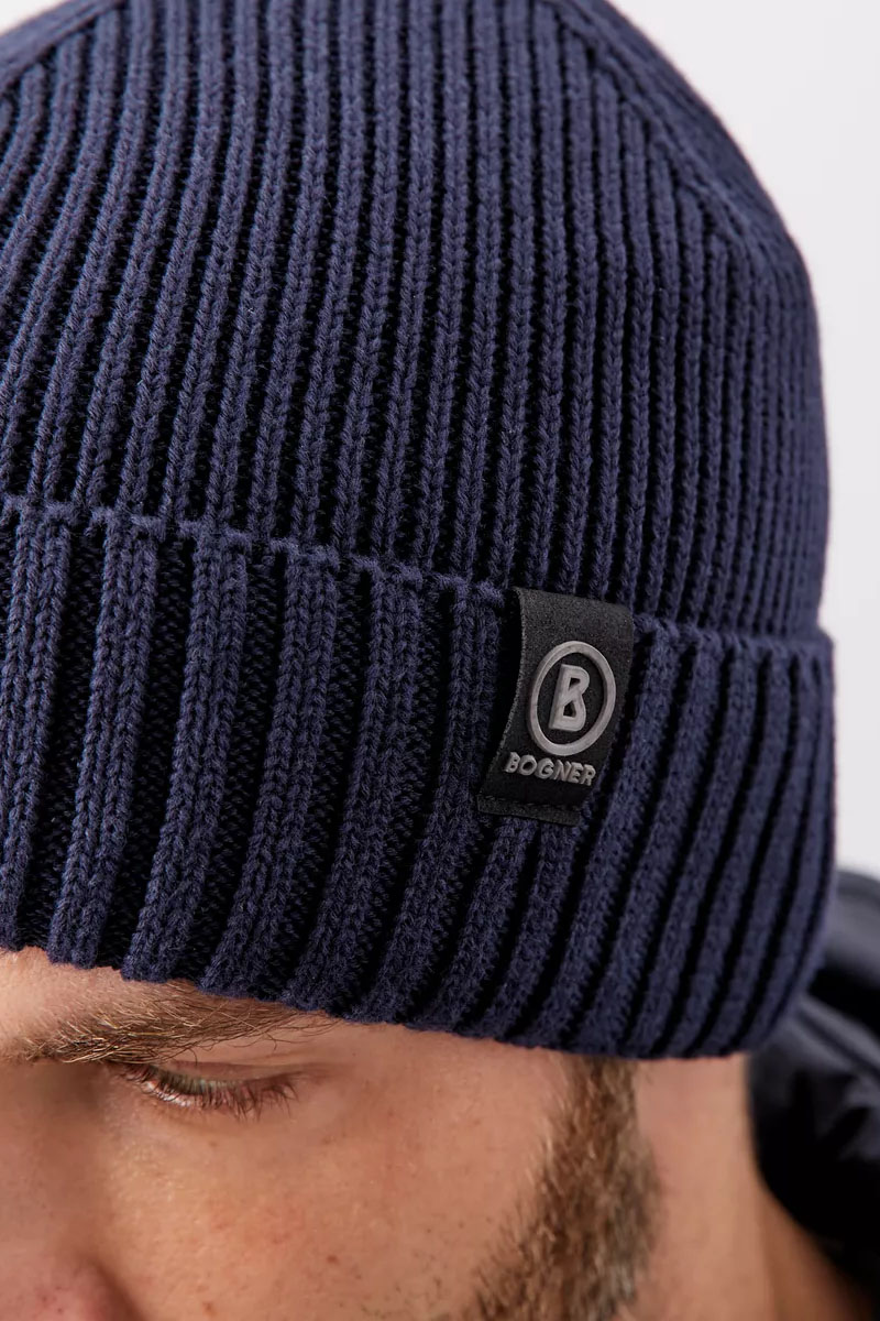 Bogner Шапка на флисе ribbed - Navy 