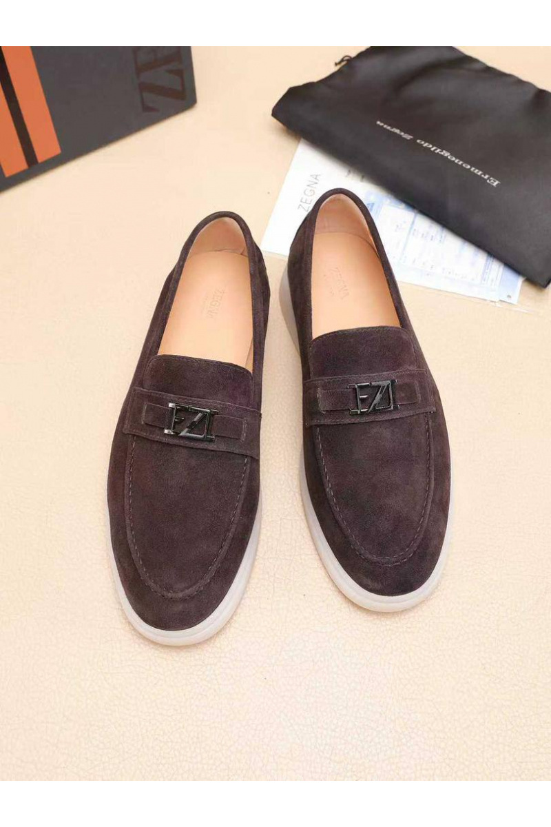 Zegna Мужские замшевые лоферы 