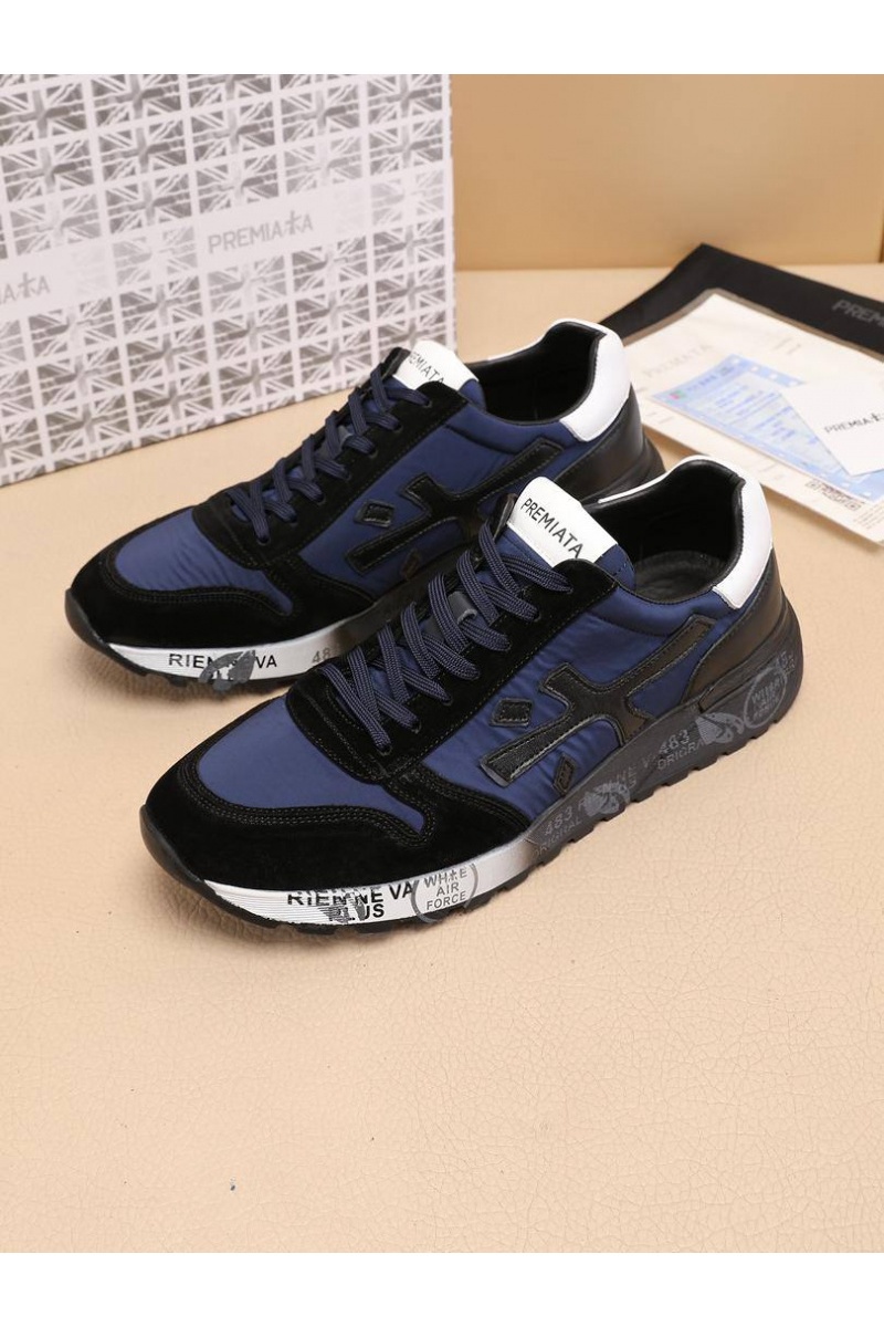 Premiata Комбинированные кроссовки Mick - Navy