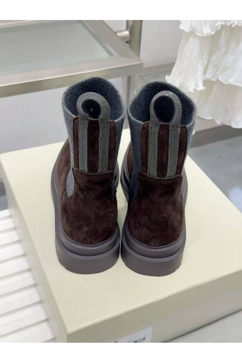 Brunеllо Сuсinеlli Женские замшевые сапоги premium - Brown