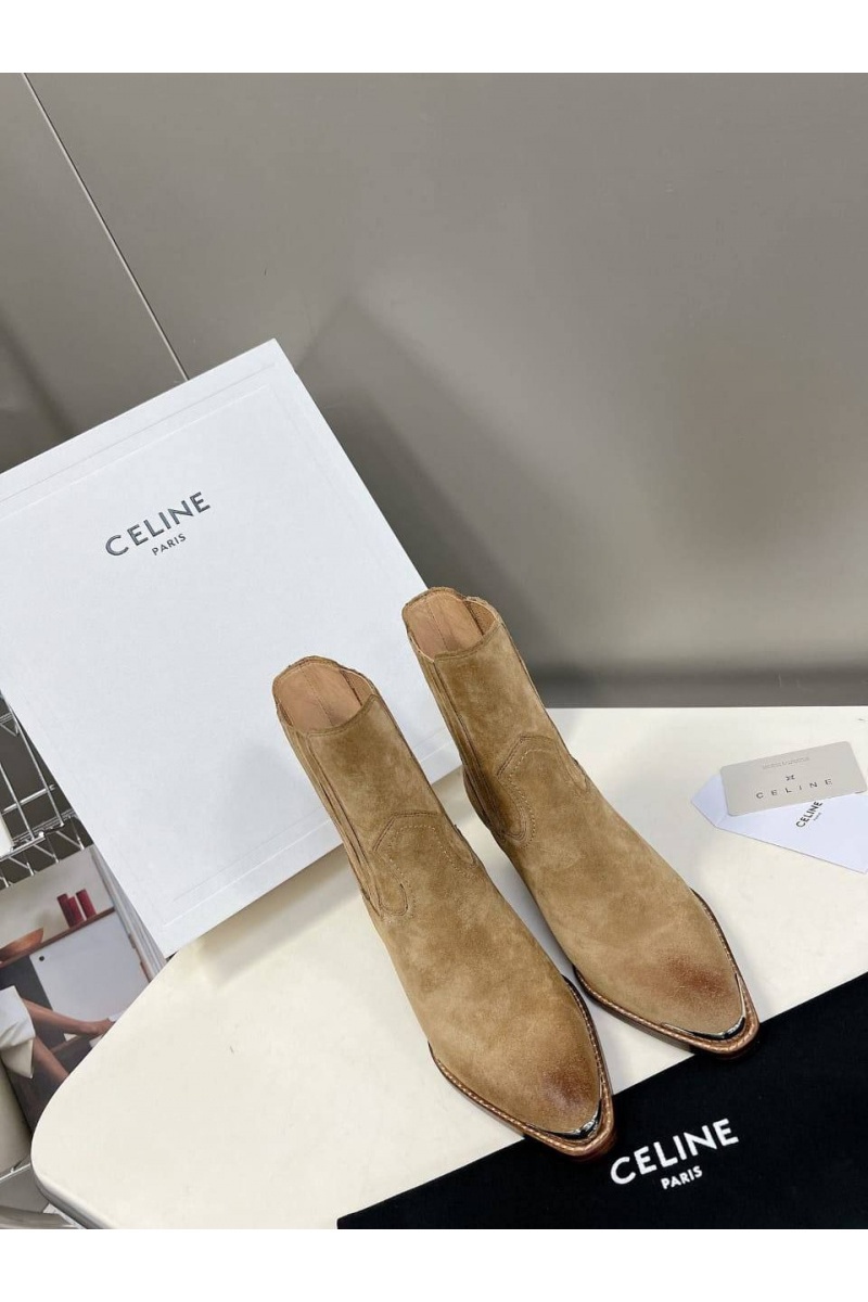 Celine Женские замшевые сапоги Premium - Brown