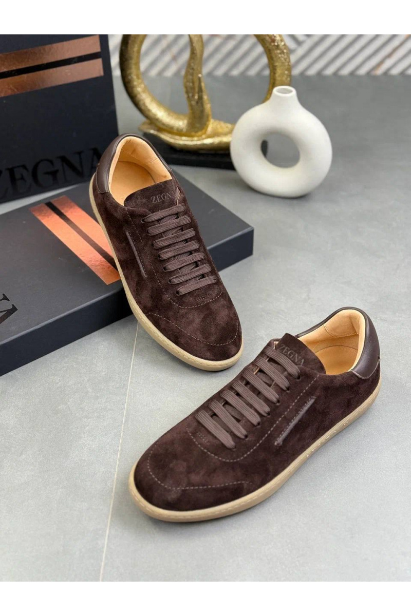 Zegna Мужские замшевые кроссовки "232"