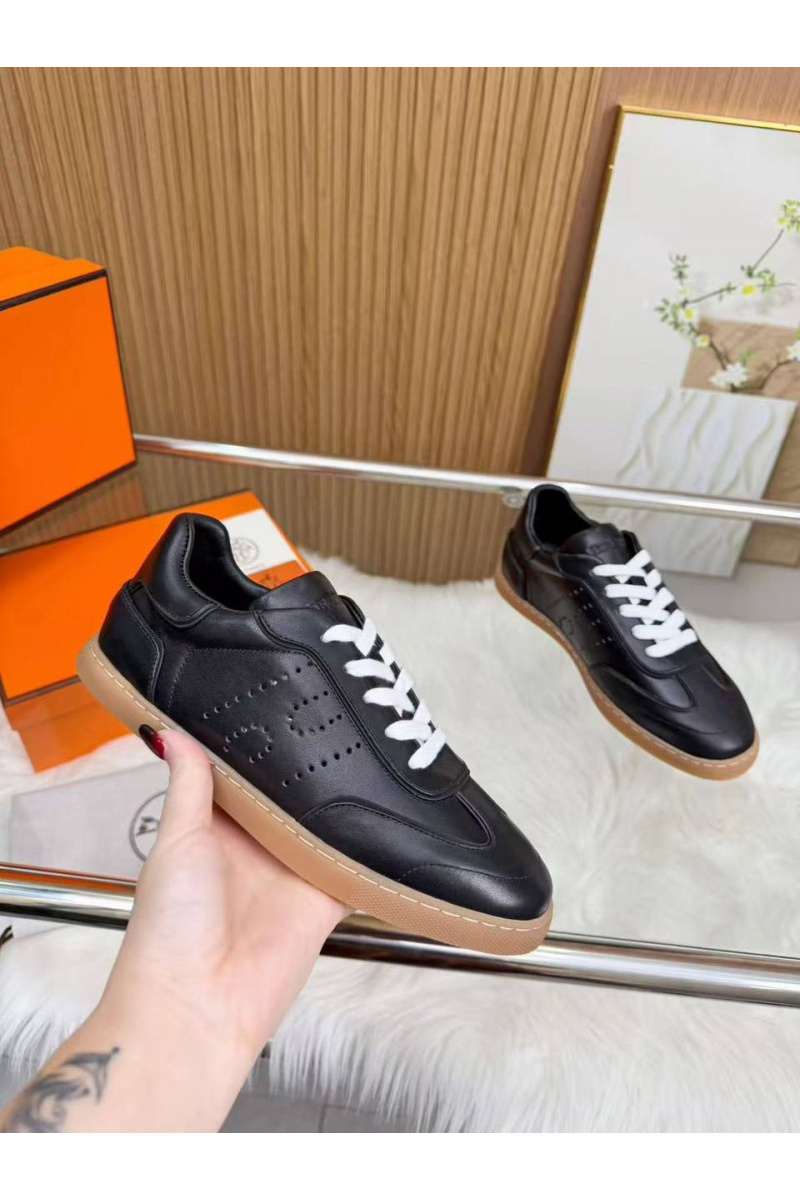 Hermes Женские кожаные кроссовки Match
