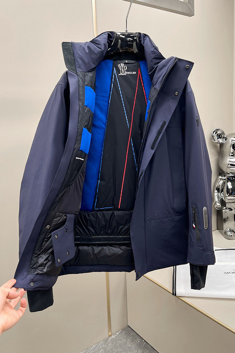 Moncler Пуховик синего цвета Grenoble 