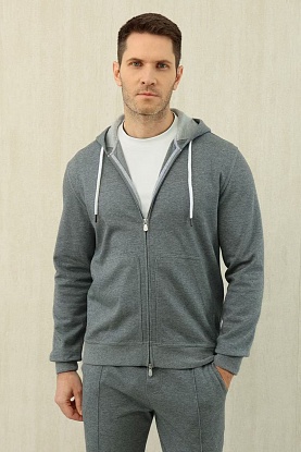 Кофта на молнии Premium - Grey