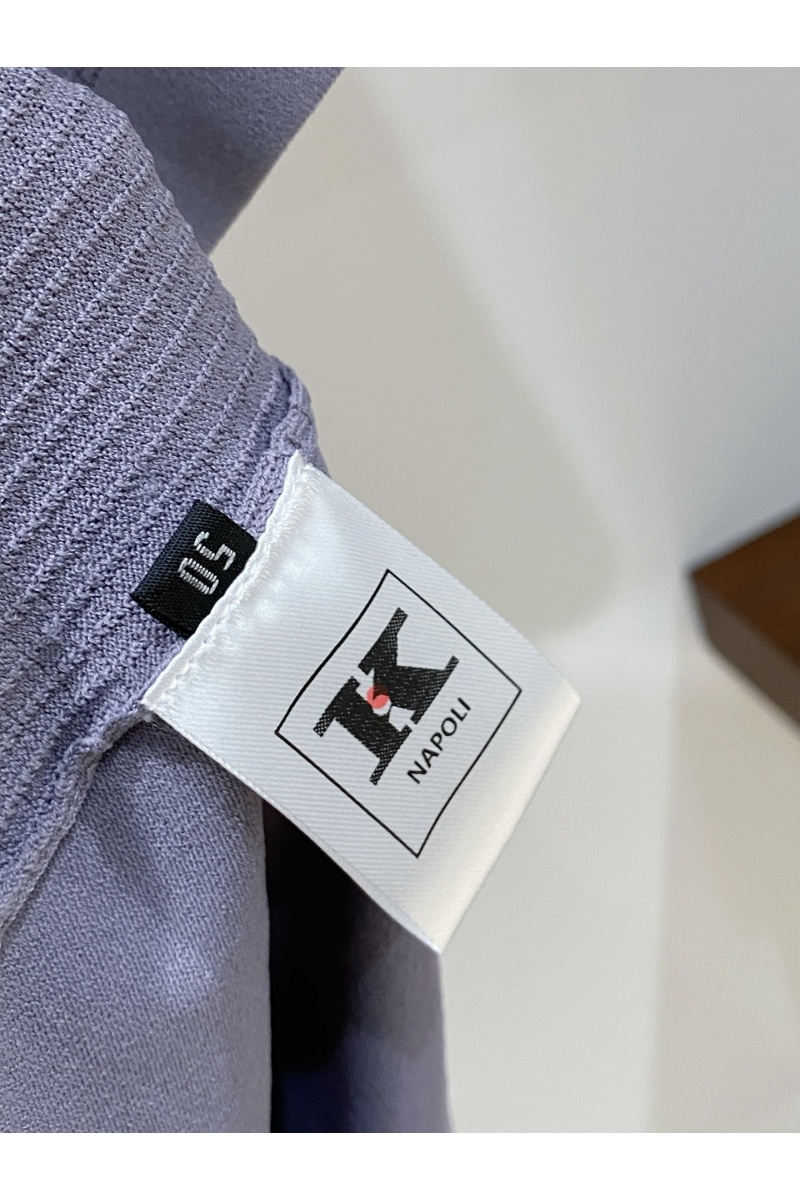 Kiton Мужское серое поло premium