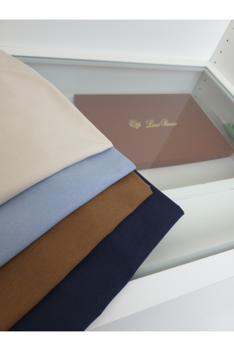 Loro Piana Мужская бежевая футболка premium
