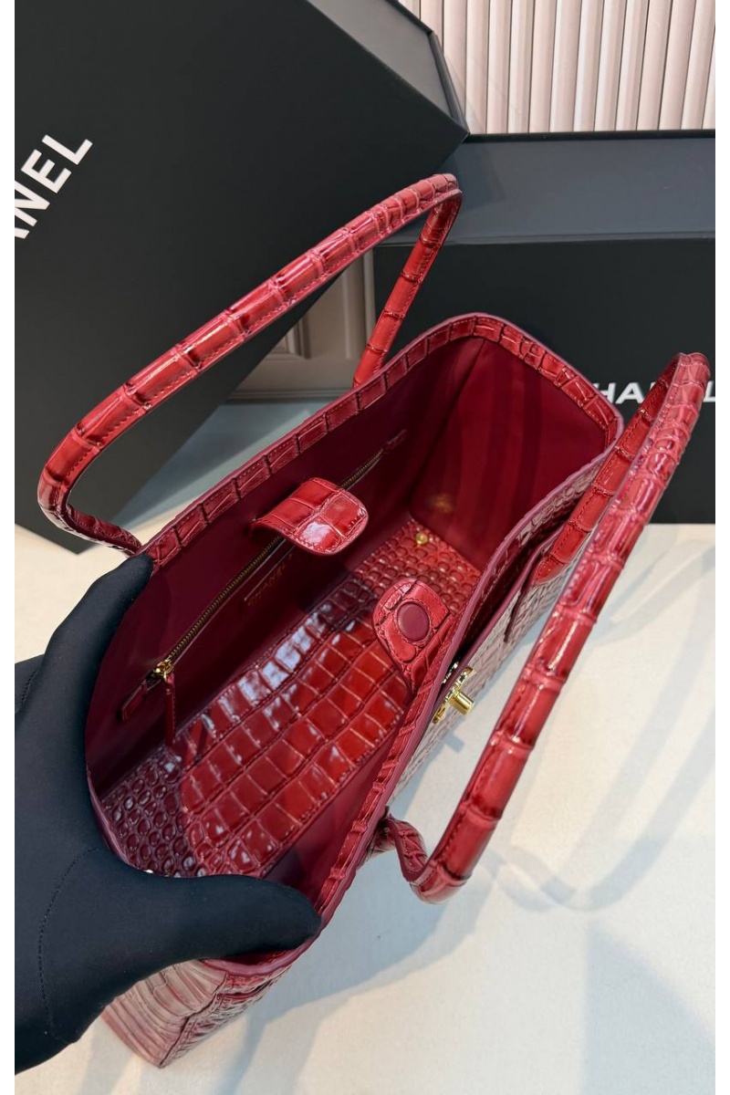 Chаnеl Кожаная сумка Shopping Tote premium 35x19x12 см