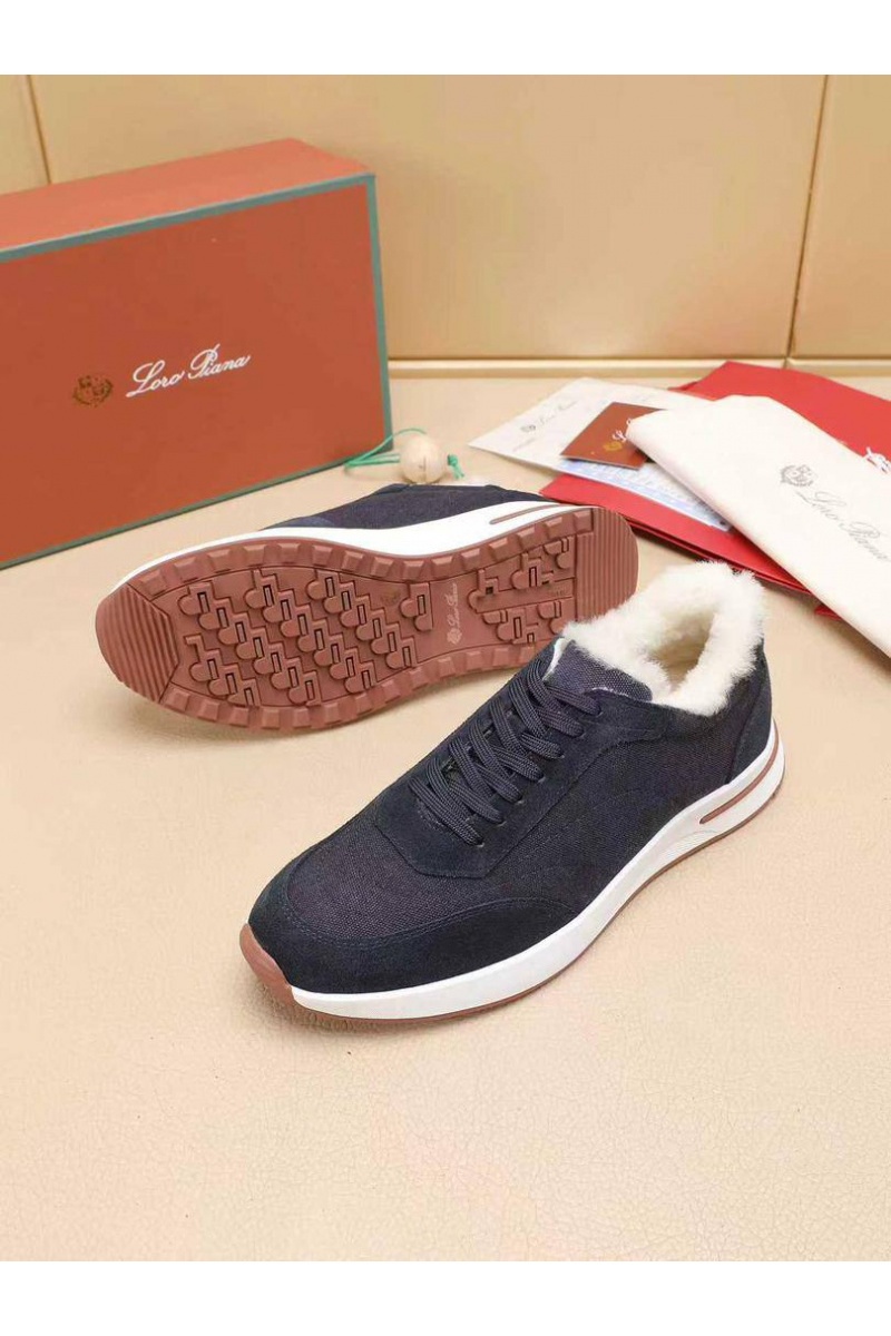 Loro Piana Кроссовки с мехом Week End Walk Evo 