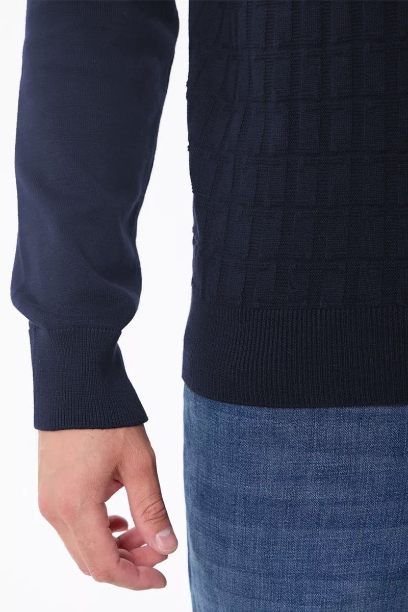 Tommy Hilfiger Мужской джемпер logo-embroidered - Navy 