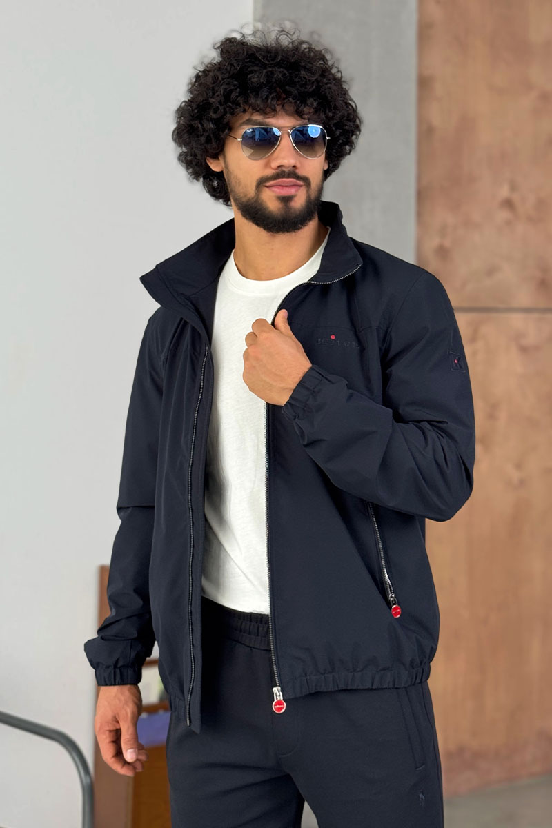 Kiton Мужская тёмно-синяя ветровка 