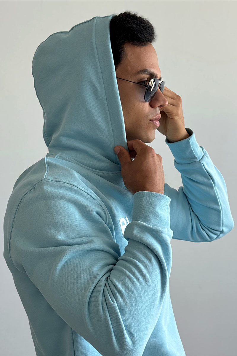 Burberry Мужское голубое худи logo-print